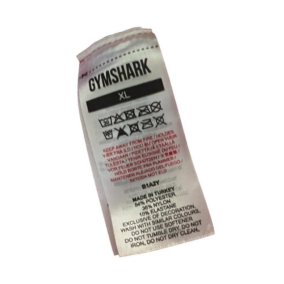 Gymshark NWOT Red Cropped Active Shirt Sz XL Fuschia Red Ruched Back Long Sleeve - Picture 3 of 10